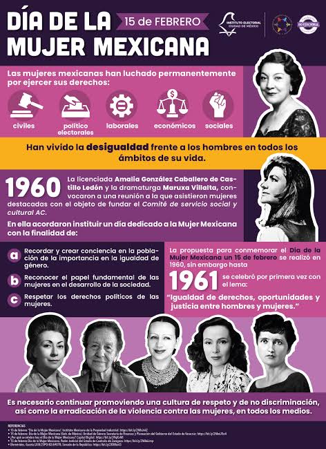 15 Febrero - Día de la Mujer Mexicana